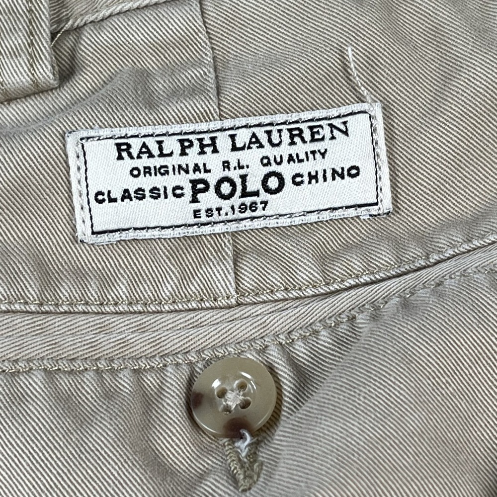 Polo Ralph Lauren Prospect Chino Shorts Mens 38 Beige Cotton Flat Front Casual - Picture 8 of 8